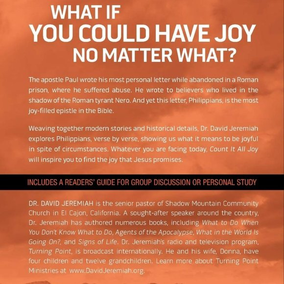 COUNT IT ALL JOY: Discover A Happiness That Circumstances Cannot Change Book New - Picture 2 of 2